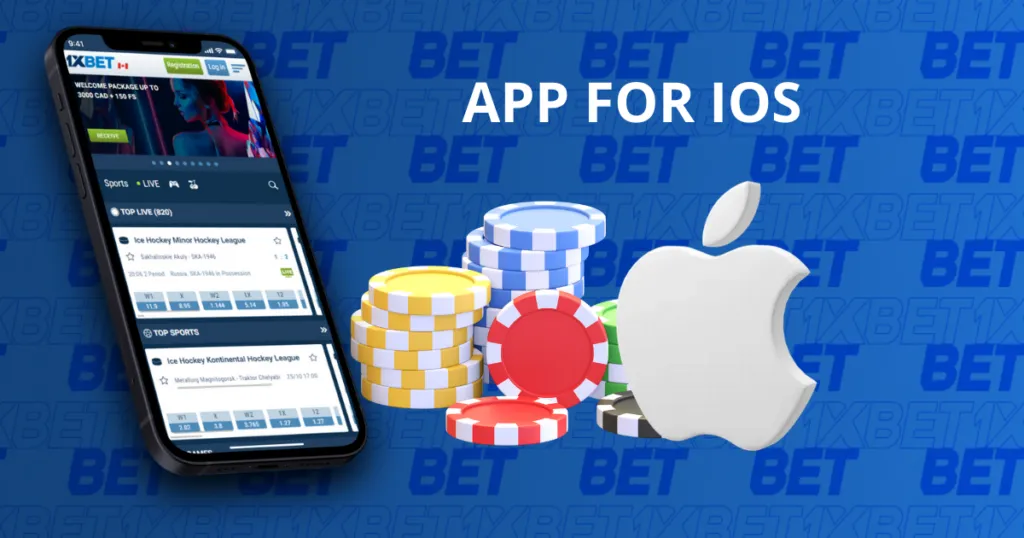 1xBet's mobile app for iOS