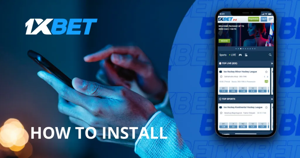 Process of installing the 1xBet app on Android
